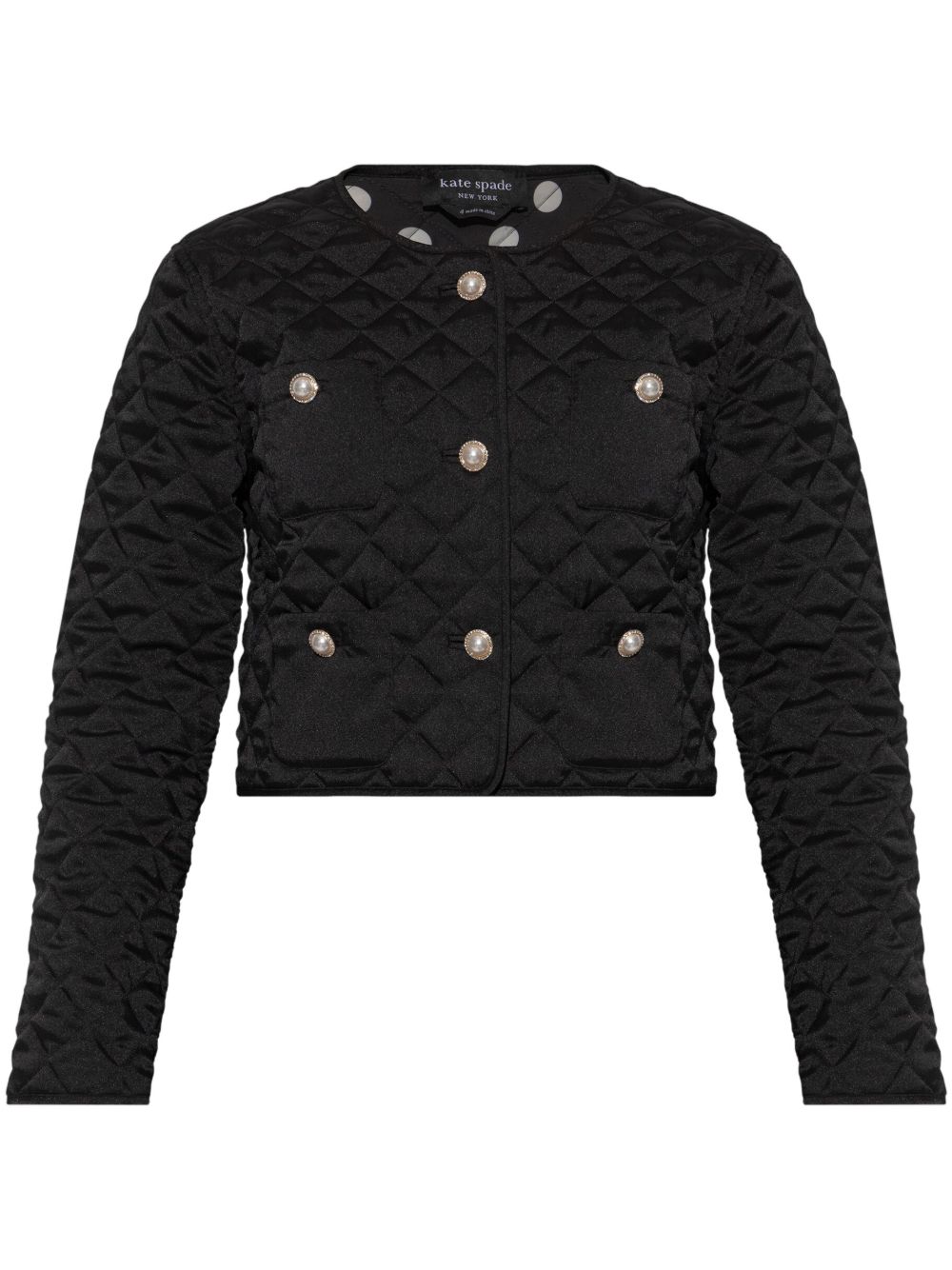 Diamond-quilted jacket - Black