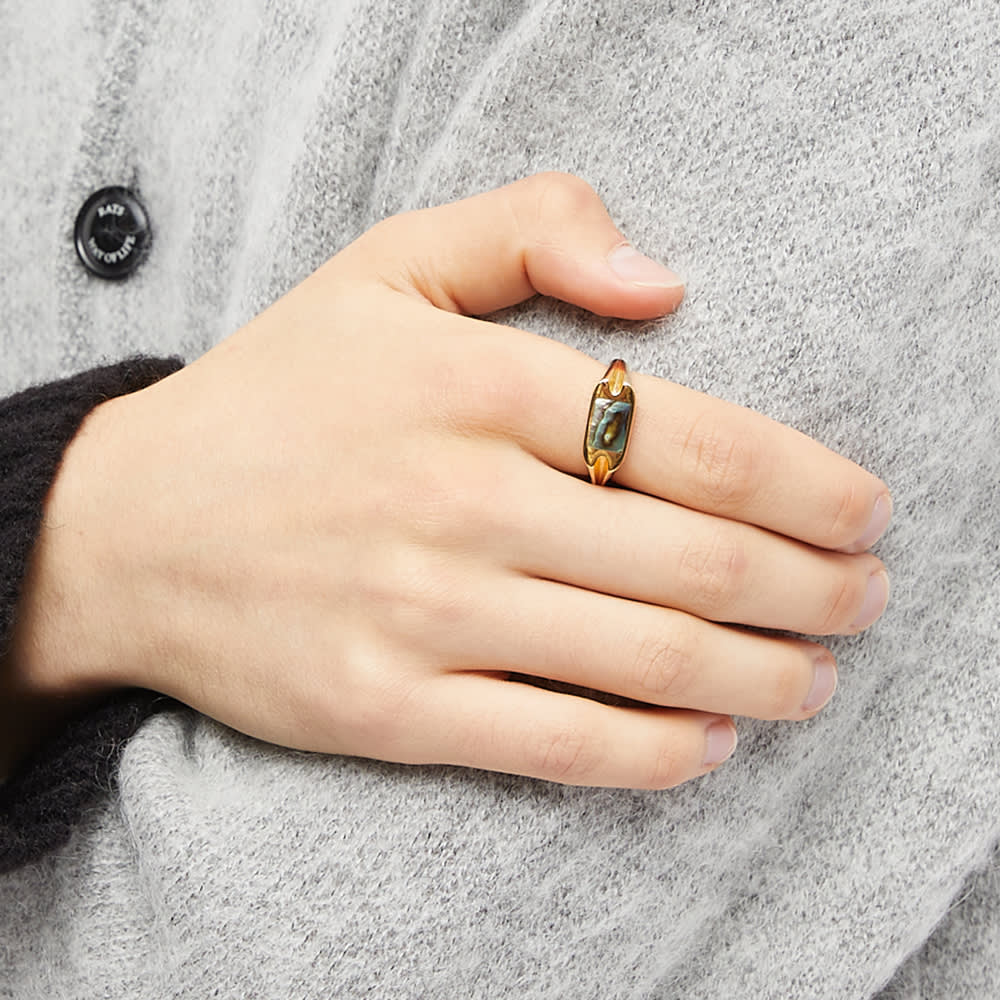 Men's Danny Signet Ring in Gold/Abalone