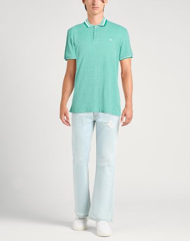 Man Polo shirt Green Size S Cotton