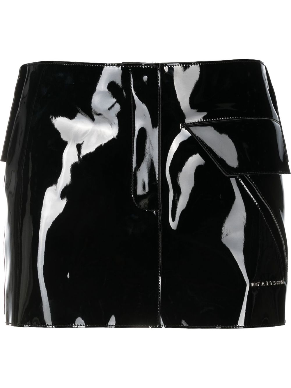 Embossed-logo mini skirt - Black