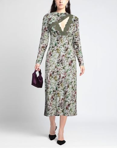 Vaillant Woman Midi dress Military green Size 6 Polyester