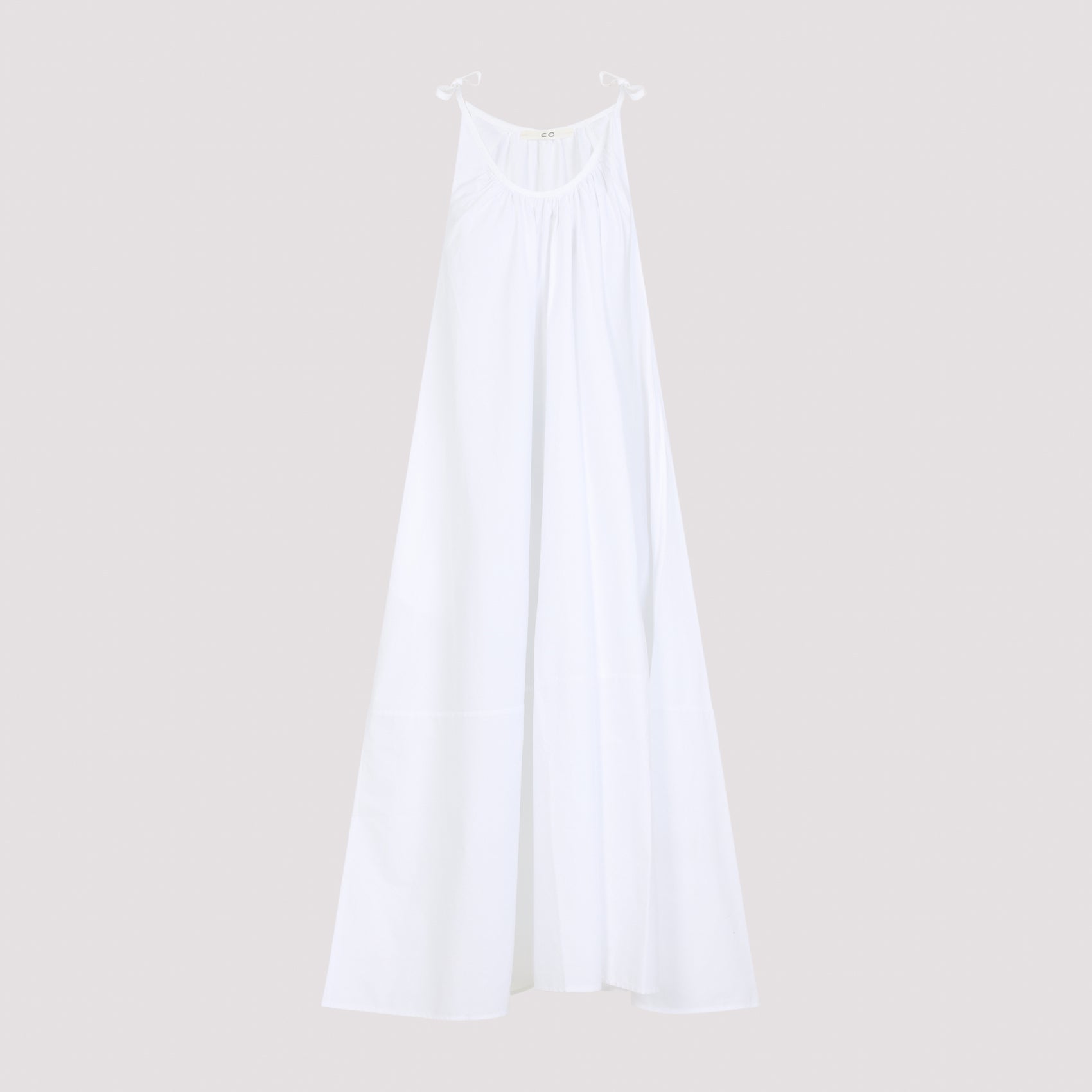 Tie-straps Gathered Maxi Dress