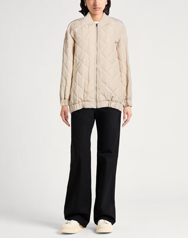 Woman Puffer Beige Size 8 Polyester