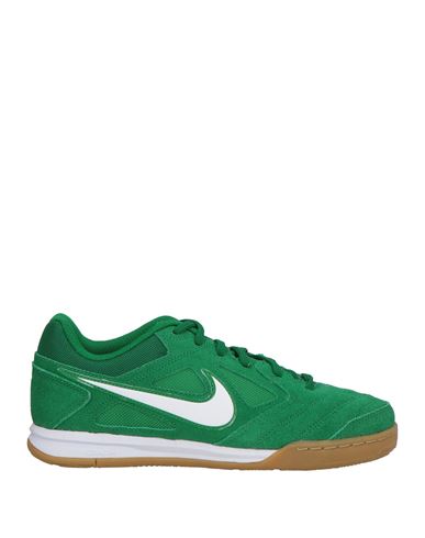 Man Sneakers Green Size 6 Leather, Textile fibers