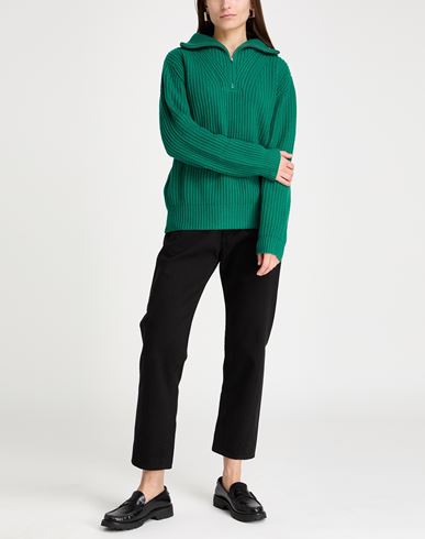 Woman Turtleneck Green Size L Wool