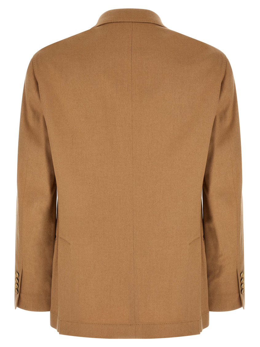 Light Brown Peaked Lapel Blazer