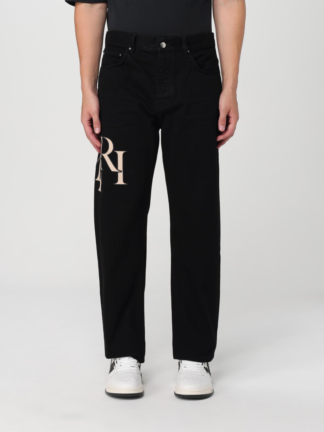 Staggered Logo Jeans - Black