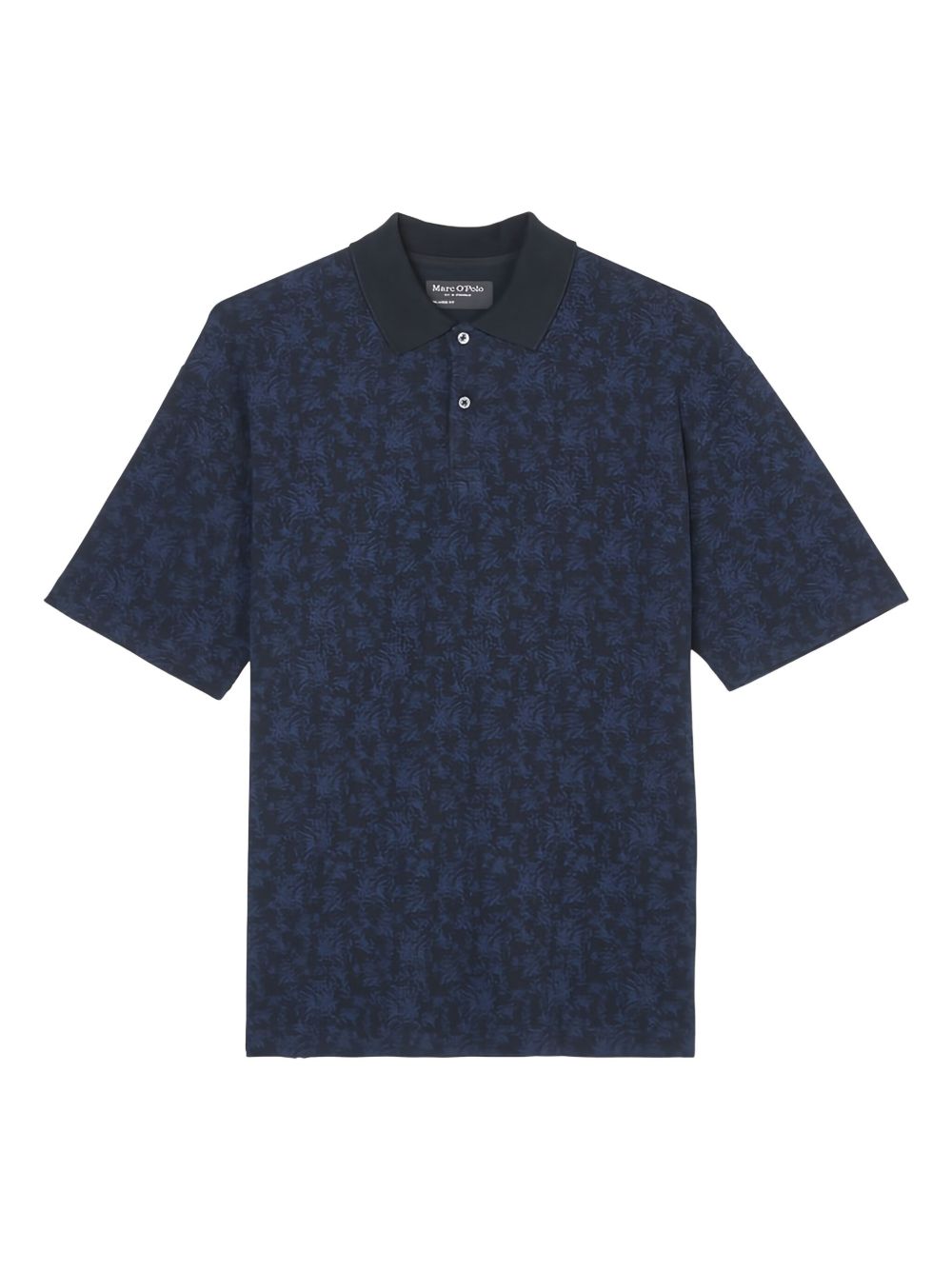 Floral-print polo shirt - Blue
