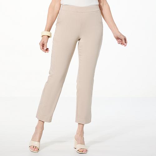 WynneLayers FlatterFIT Tapered Ankle Pant - Tan