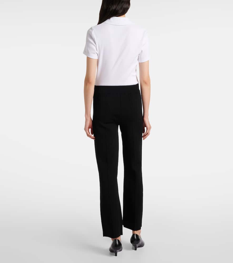 High-rise flared pants