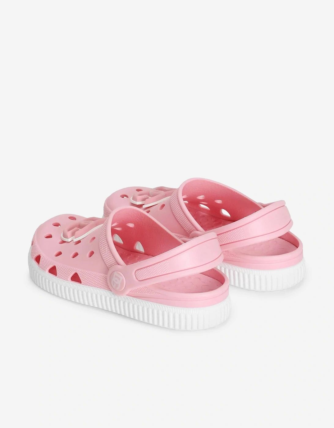 Girl's Dolce & Gabbana Girls Logo Clog Sandals in Pink - : 2.5 older