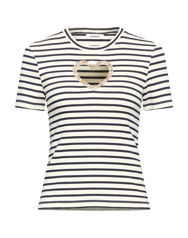 Woman Top Cream Size 0 Cotton, Elastane