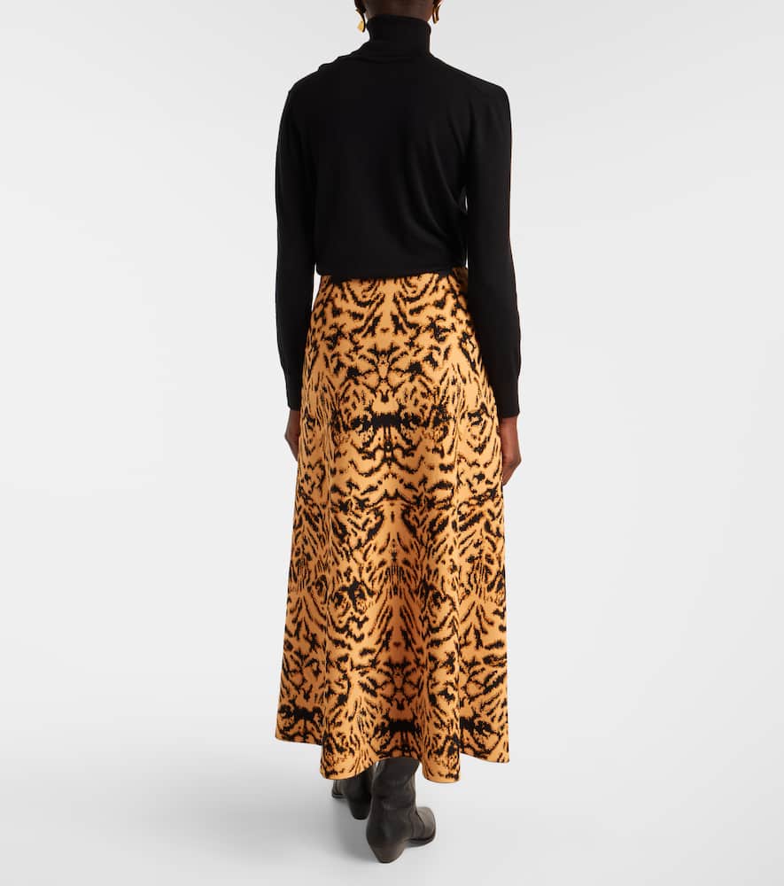 Lani jacquard midi skirt