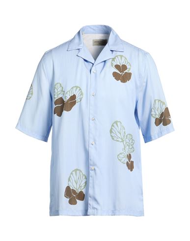 Officine Générale Man Shirt Sky blue Size M Lyocell
