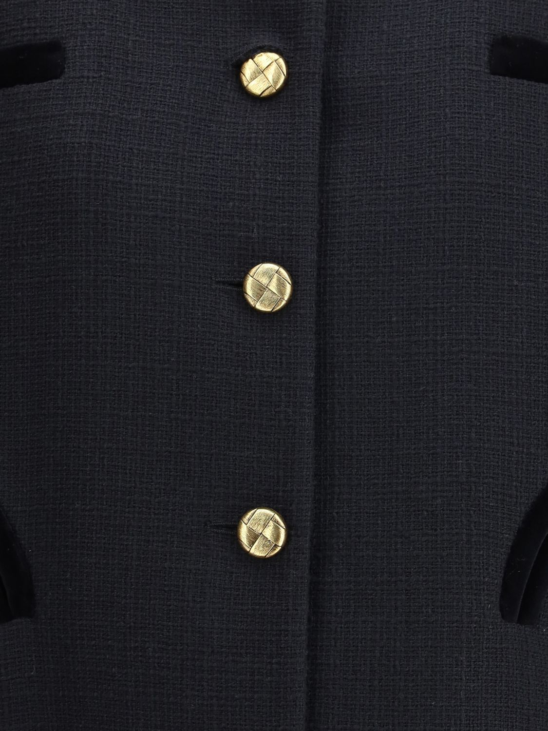 Cropped Cotton Bolero With Golden Buttons