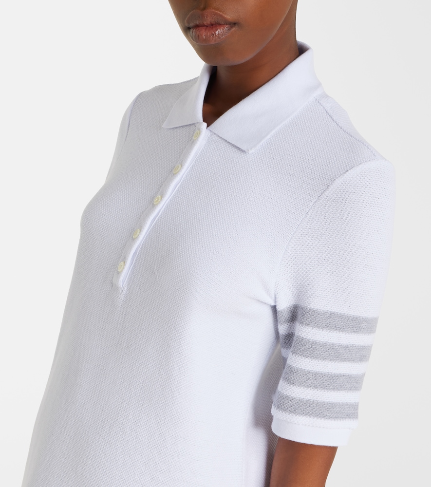 4-Bar cotton piqué polo dress