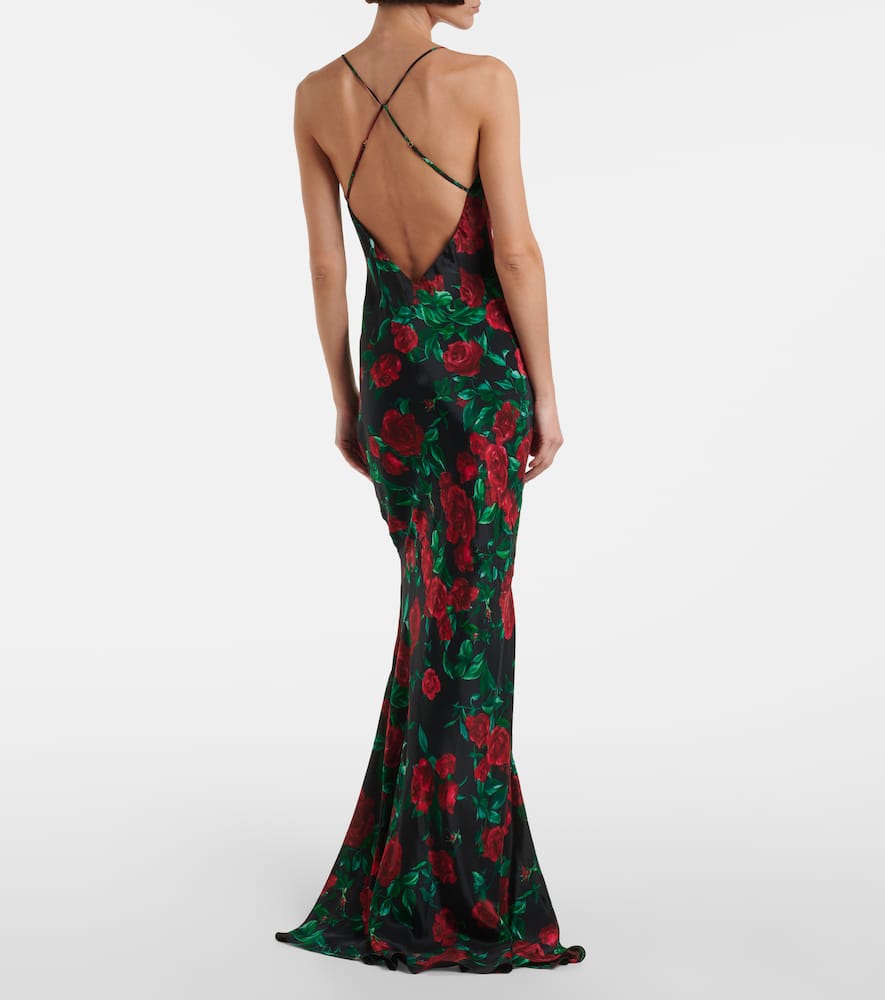 alexandra miro green dress Allie Dress in Leaf Brocade