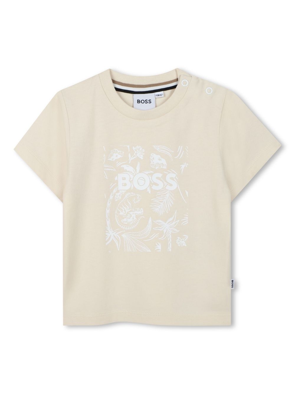 Logo-print T-shirt - Neutrals