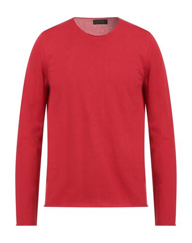 Man Sweater Red Size 40 Cotton