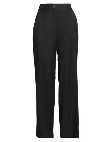 Woman Pants Black Size M Polyester, Viscose, Elastane