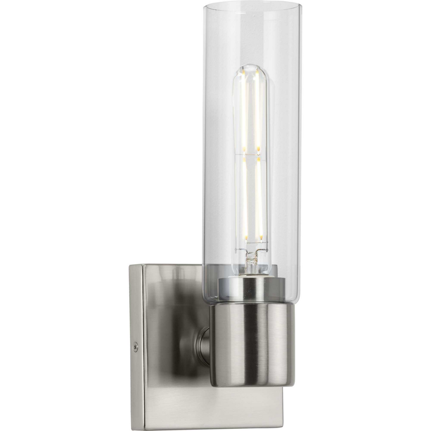 Brushed Nickel One Light Bath Bracket from the Clarion Collection