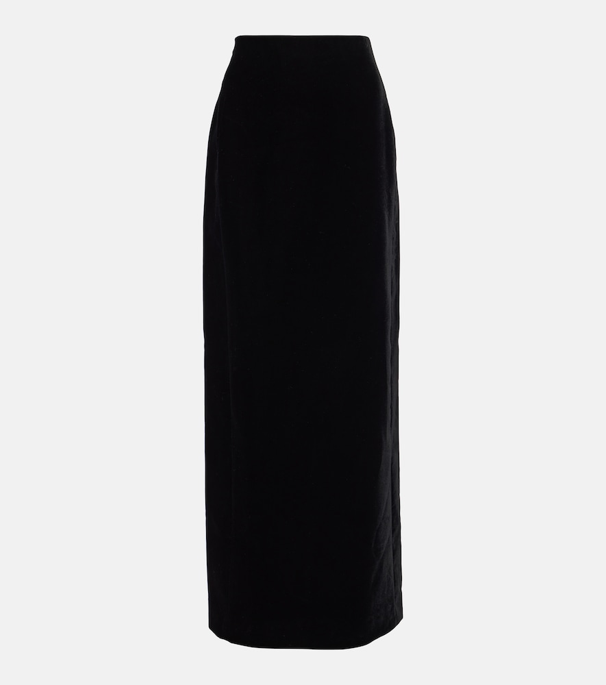 Velvet maxi skirt