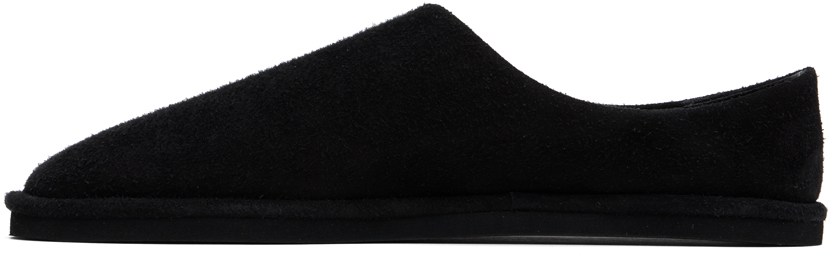 AURALEE Black Suede Slippers
