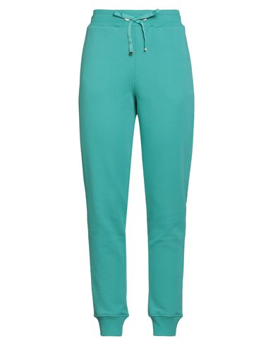 Woman Pants Turquoise Size M Cotton, Polyester