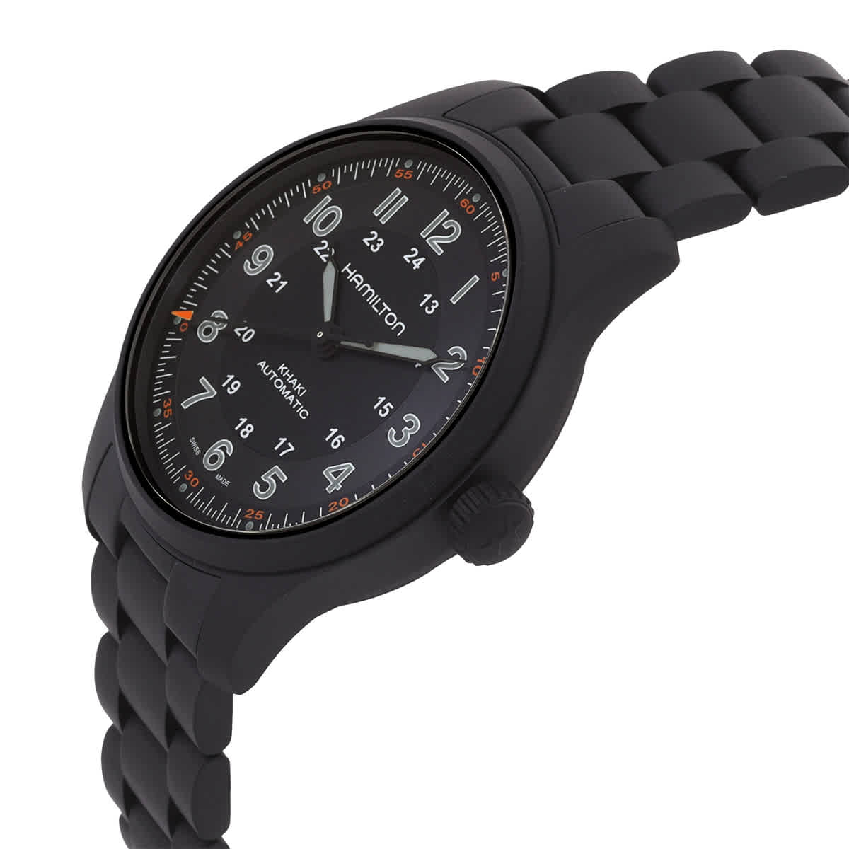Khaki Field Titanium Automatic Black Dial Mens Watch H70665130
