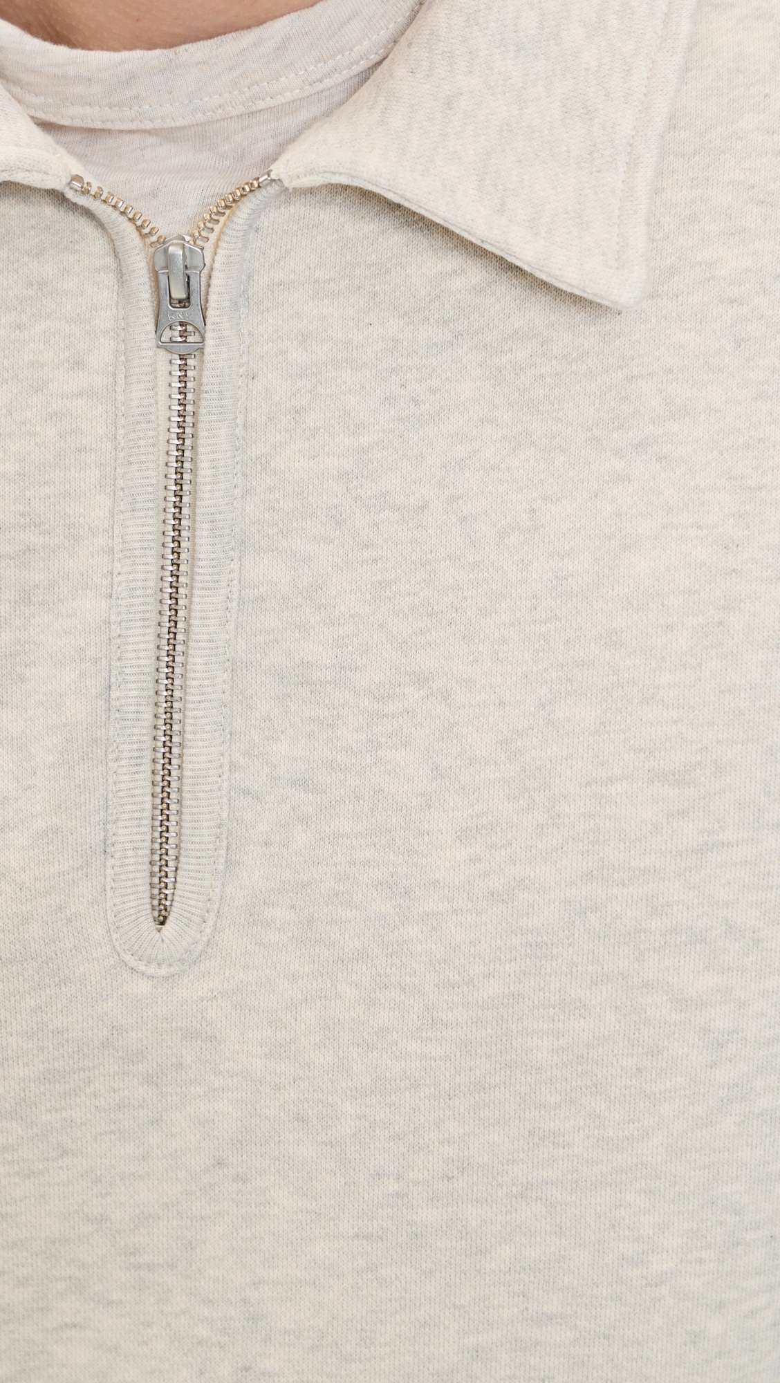 Knickerbocker 50s Quarter Zip Sweatshirt Oat Grey