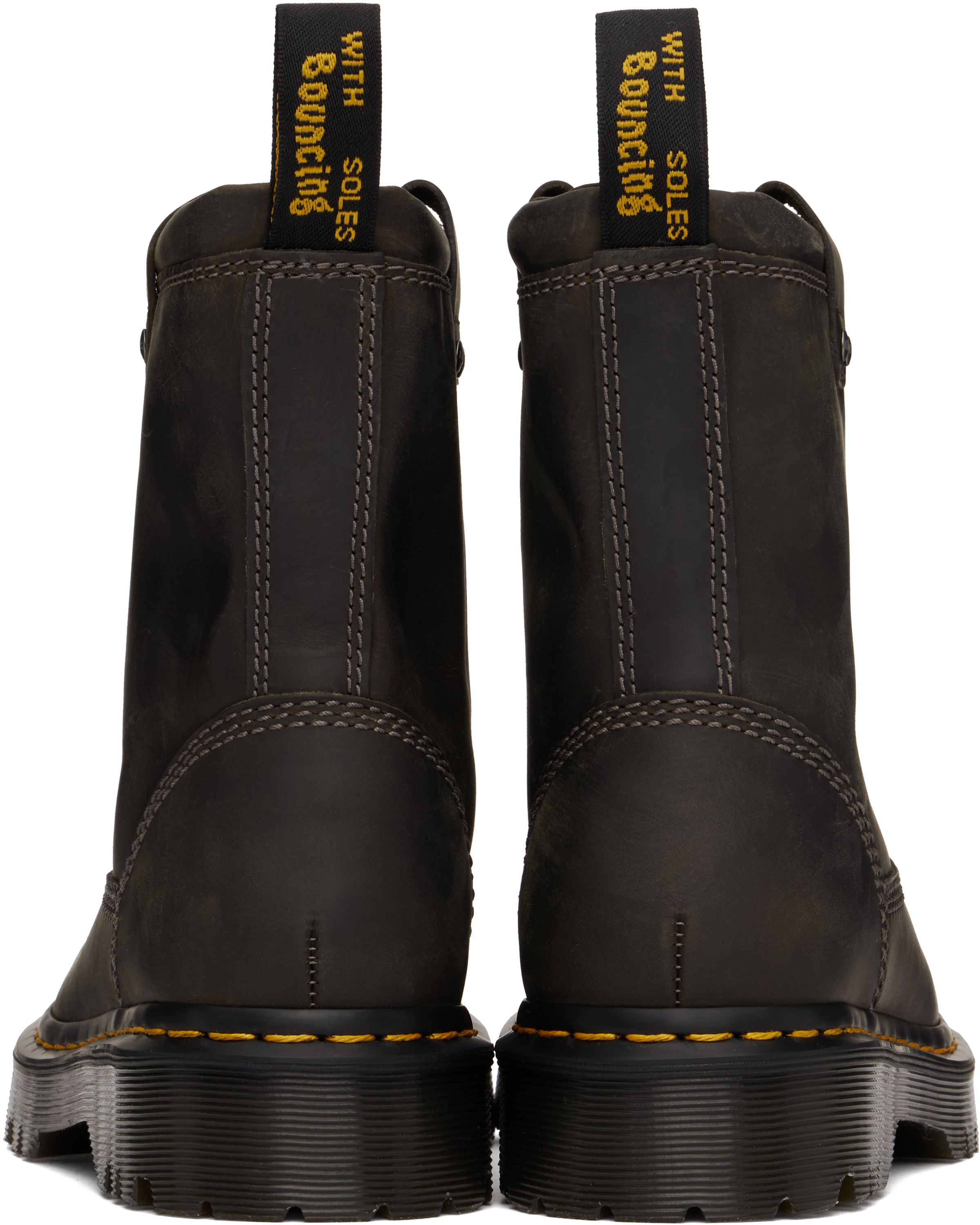 Dr. Martens Gray Anistone Lo Leather Boots