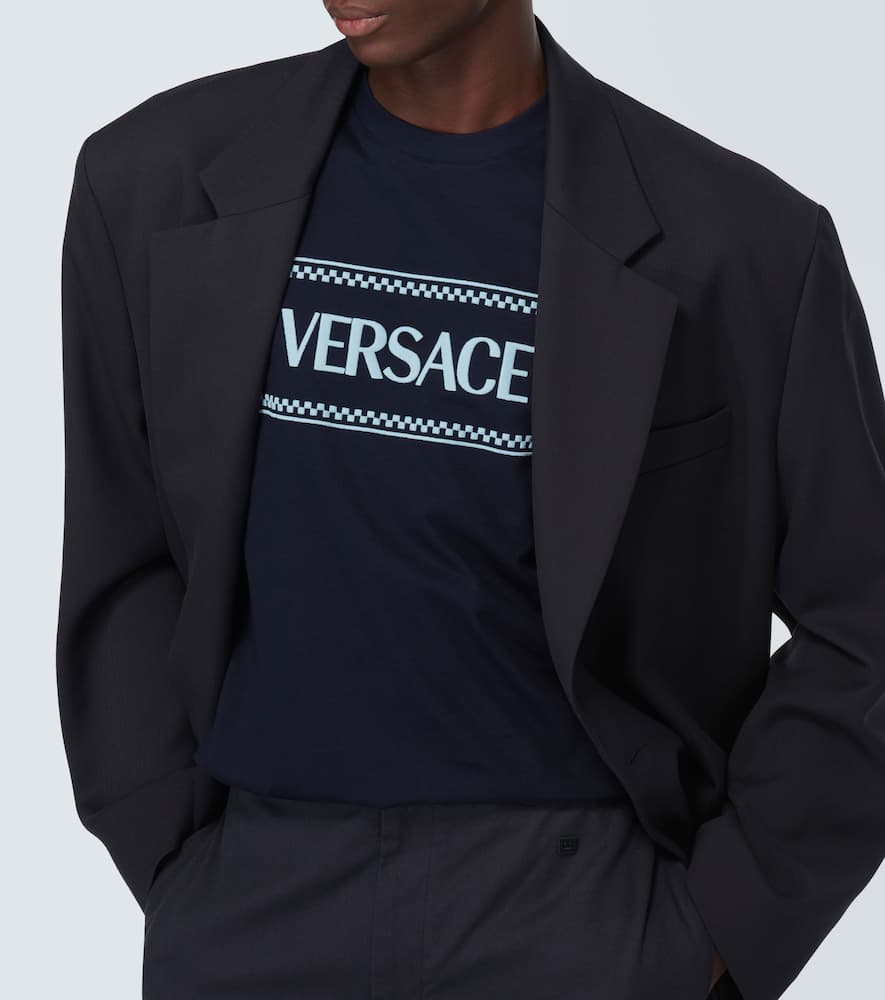 Logo embroidered cotton jersey T-shirt