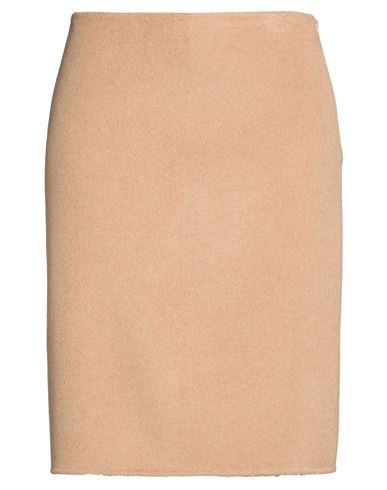 Woman Midi skirt Camel Size 6 Cashmere, Wool