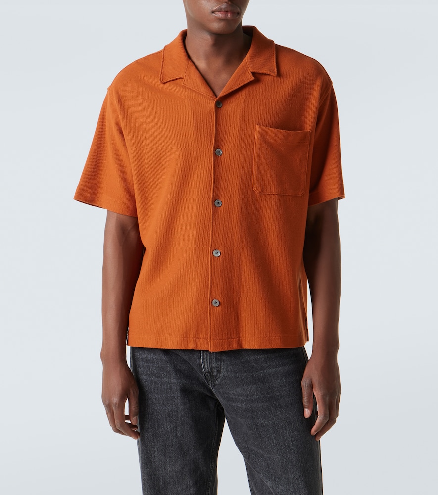Cotton piqué bowling shirt