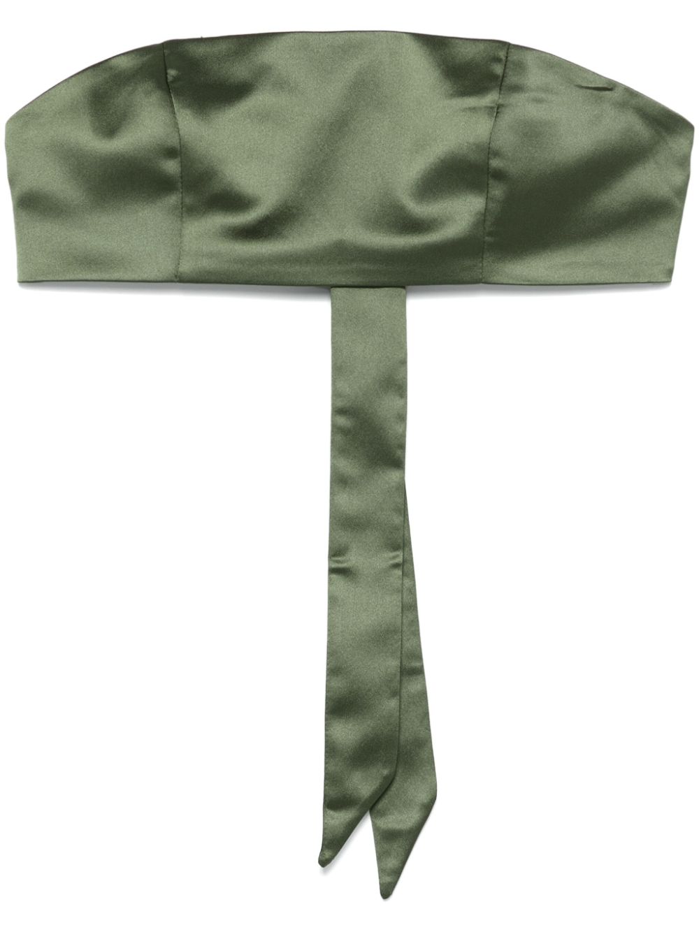 Satin crop top - Green