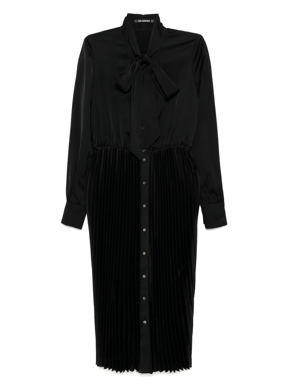 Pleated shirt dress - Black
