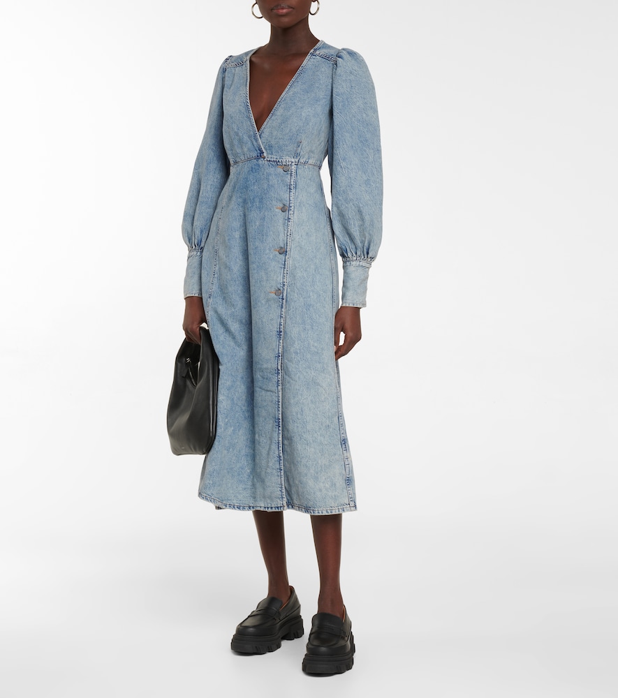 Denim midi dress