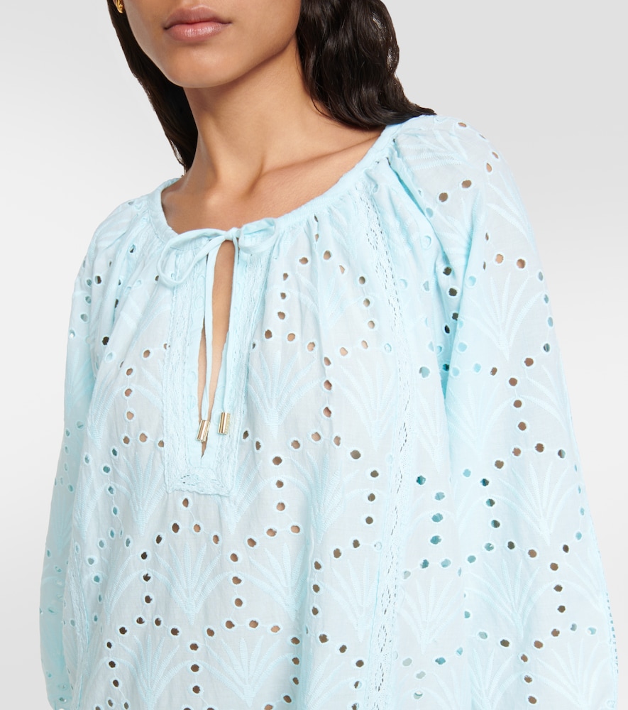 Melissa Odabash Ashley embroidered cotton minidress
