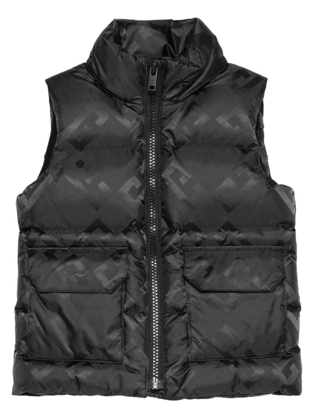 Padded Vest with All-Over Monogram Motif for Boys