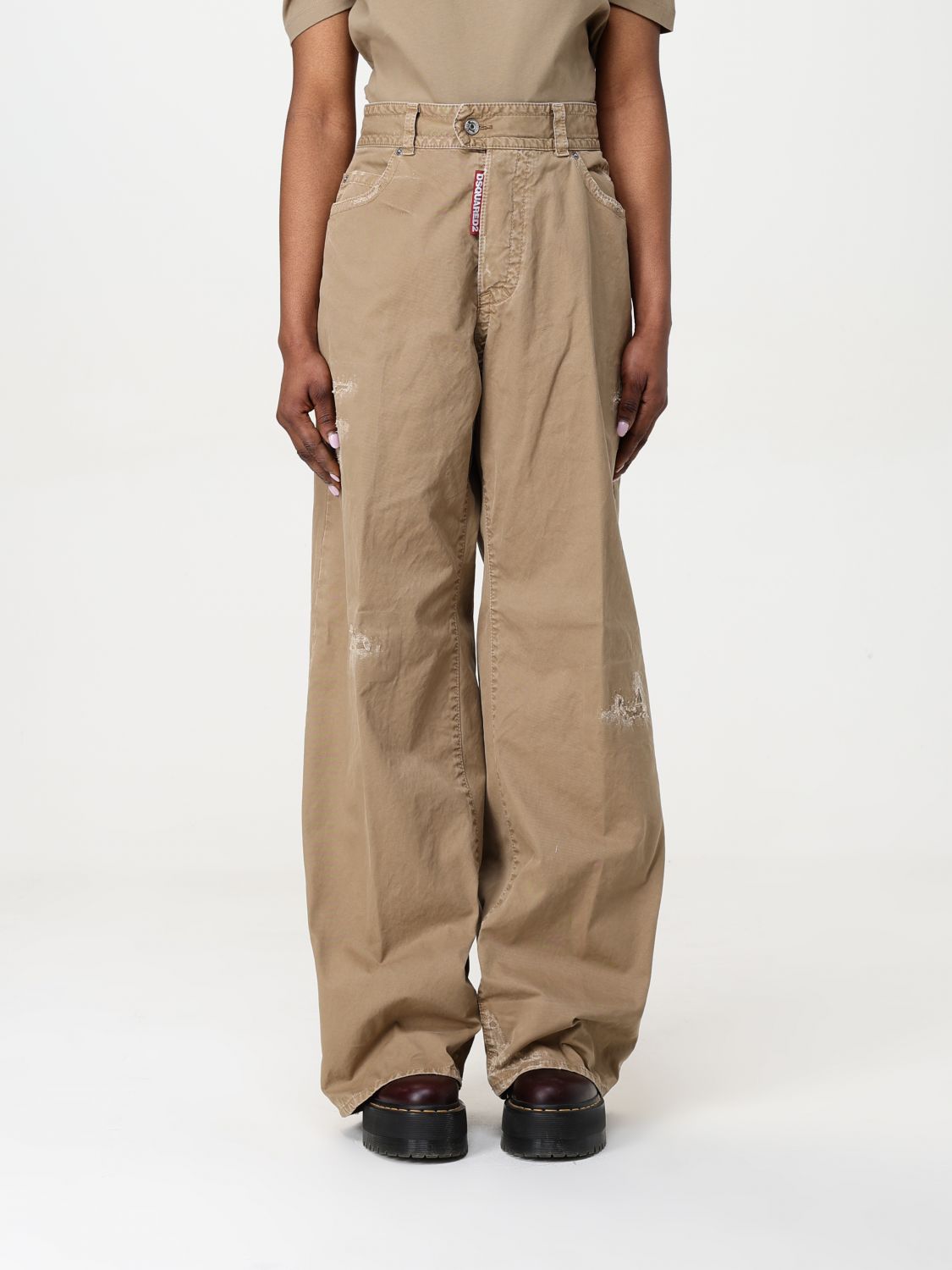 Pants DSQUARED2 Woman color Beige