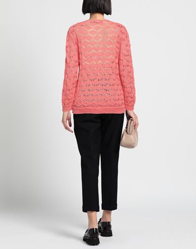 Pink Memories Woman Sweater Coral Size 4 Cotton, Acrylic, Metallic Polyester, Polyamide