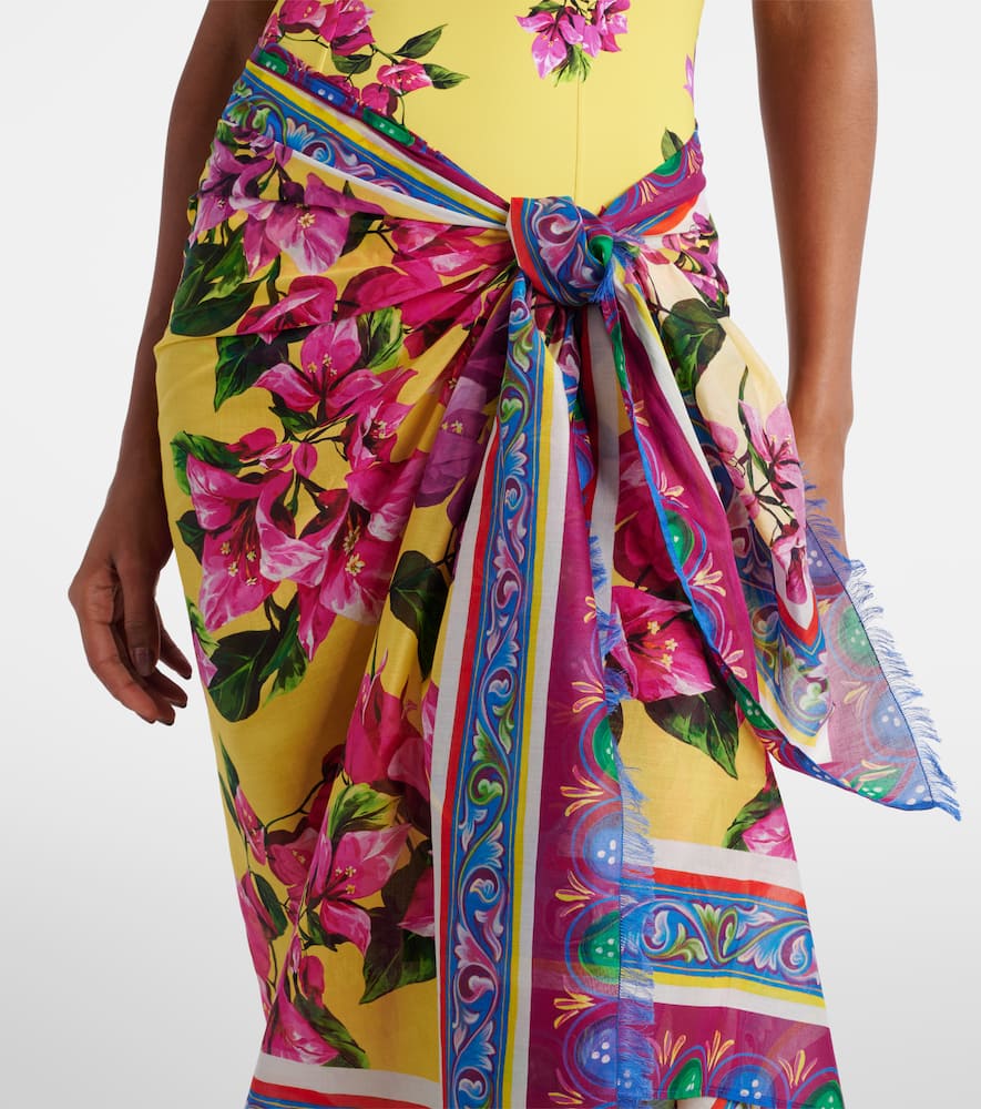 Floral cotton cover-up