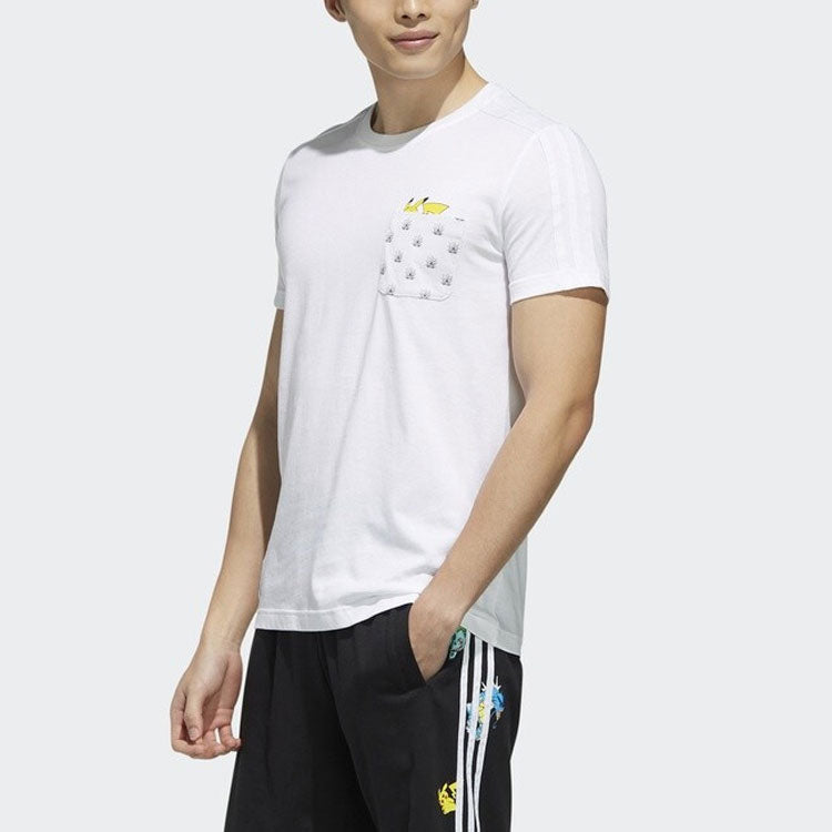 Neo x POKMON Crossover Series Pikachu Printing Pocket Short Sleeve White