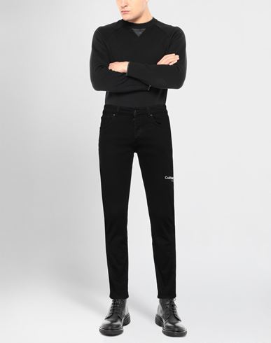 Man Jeans Black Size 31 Cotton, Elastane