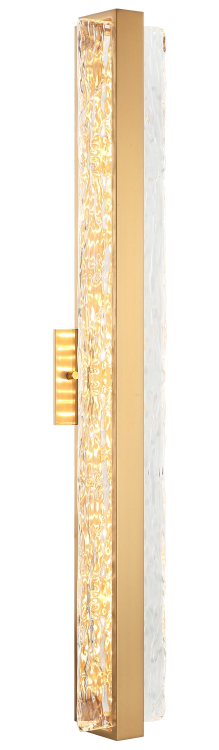Aged Gold Brass LED Vanity from the Niagara Collection