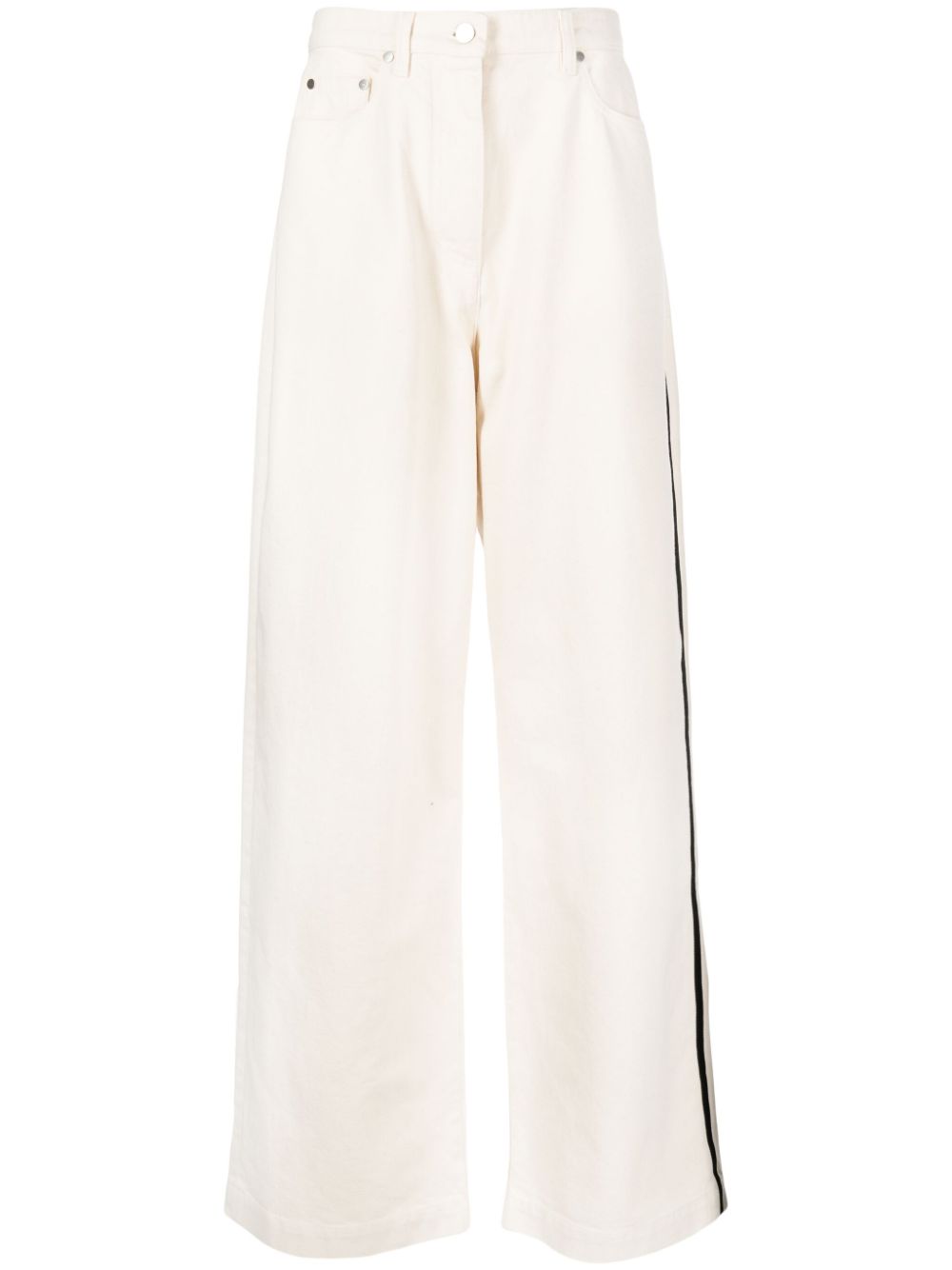 High-rise wide-leg jeans - White