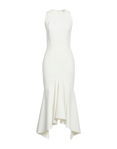 Woman Midi dress White Size 2 Polyester, Elastane