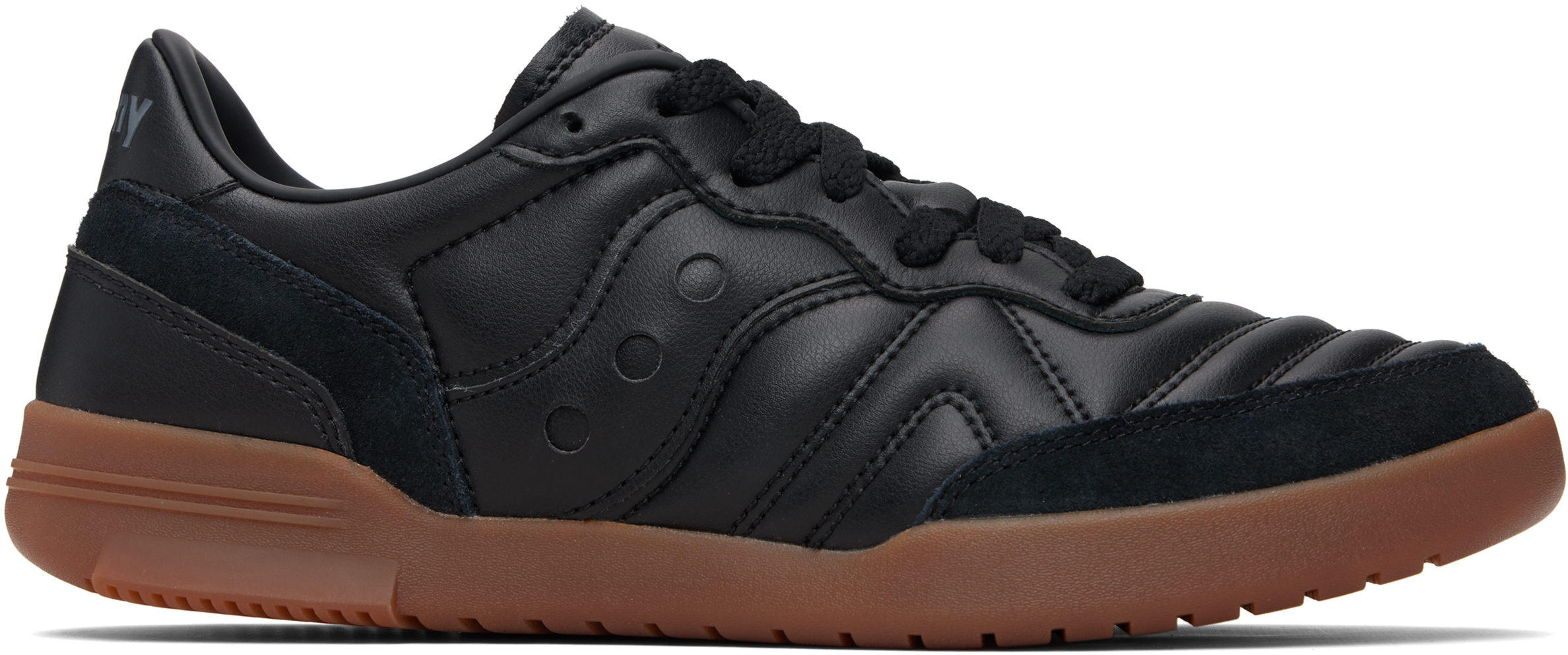 Black 586i Leather Sneakers