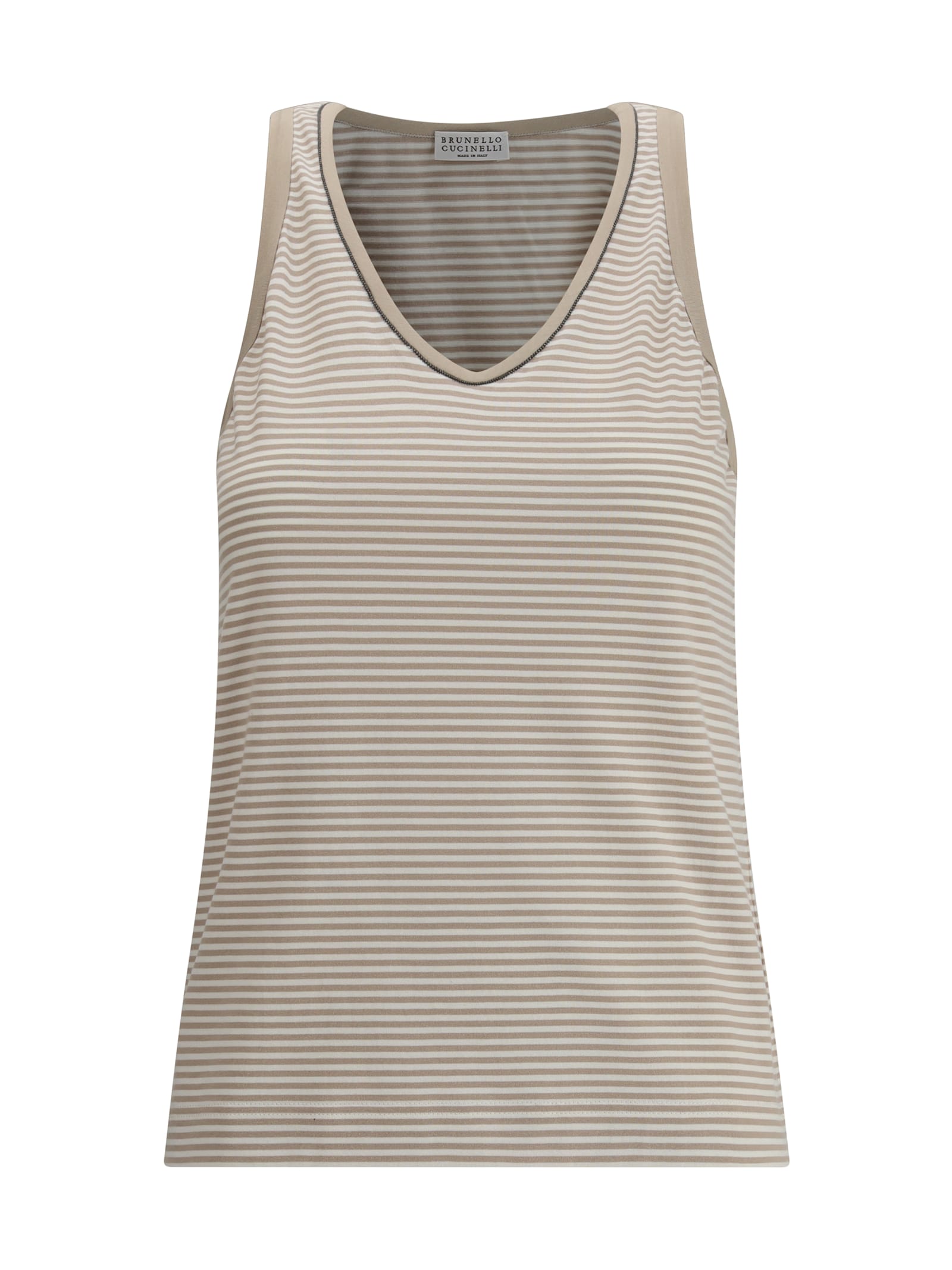 Striped tank top - Neutrals