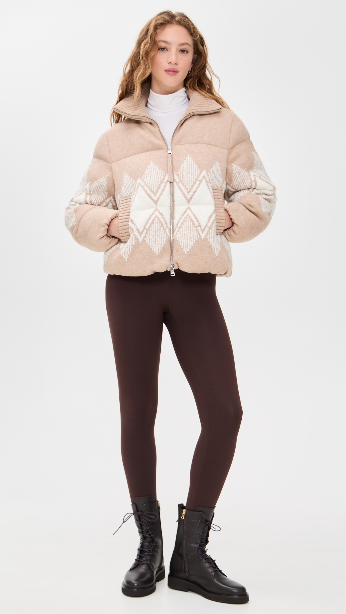 Belinda Knit Puffer Light Taupe